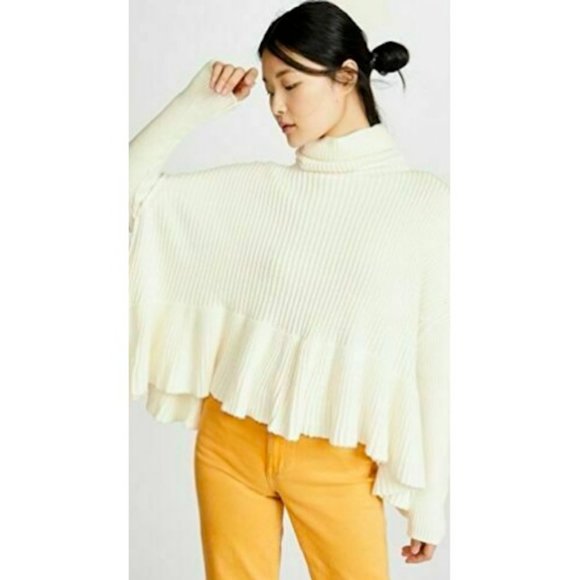 Free People Sweaters - Free People $128 Layer Cake Ivory Coconut Sweater